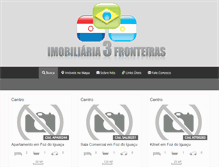 Tablet Screenshot of imobiliaria3fronteiras.com.br